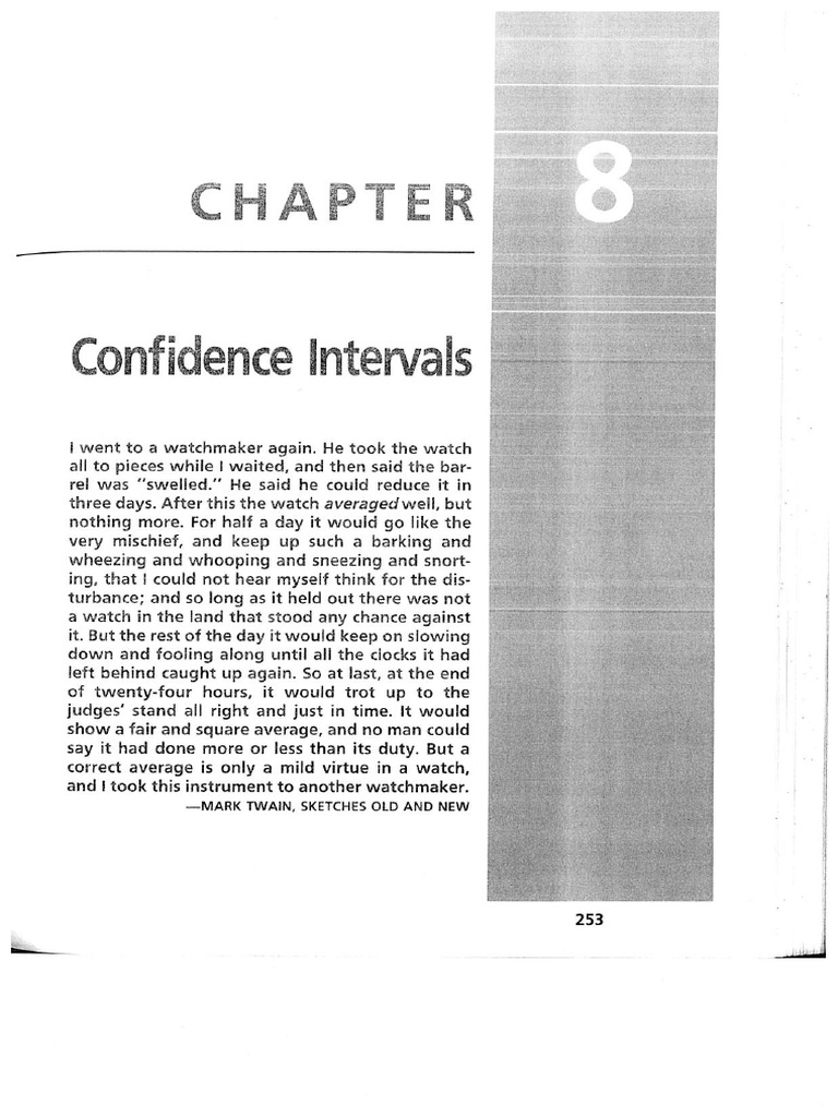 Chapitre 8 Confidence Intervals | PDF