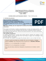 Activities Guide and Evaluation Rubric - Unit 1 - Task 2 - Writing Task Forum