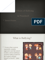 The Effects of Bullying in Preschool: - Tamara Rhoden