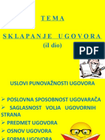 III Ugovori - Drugo Predavanje