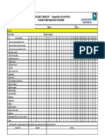 Increase East West Pipeline Capacity Daily Inspection Checklist