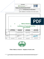 Fire Alarm System Installation Method Statement