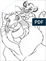 Dibujos El Rey Leon Para Colorear Mufasa y Simba