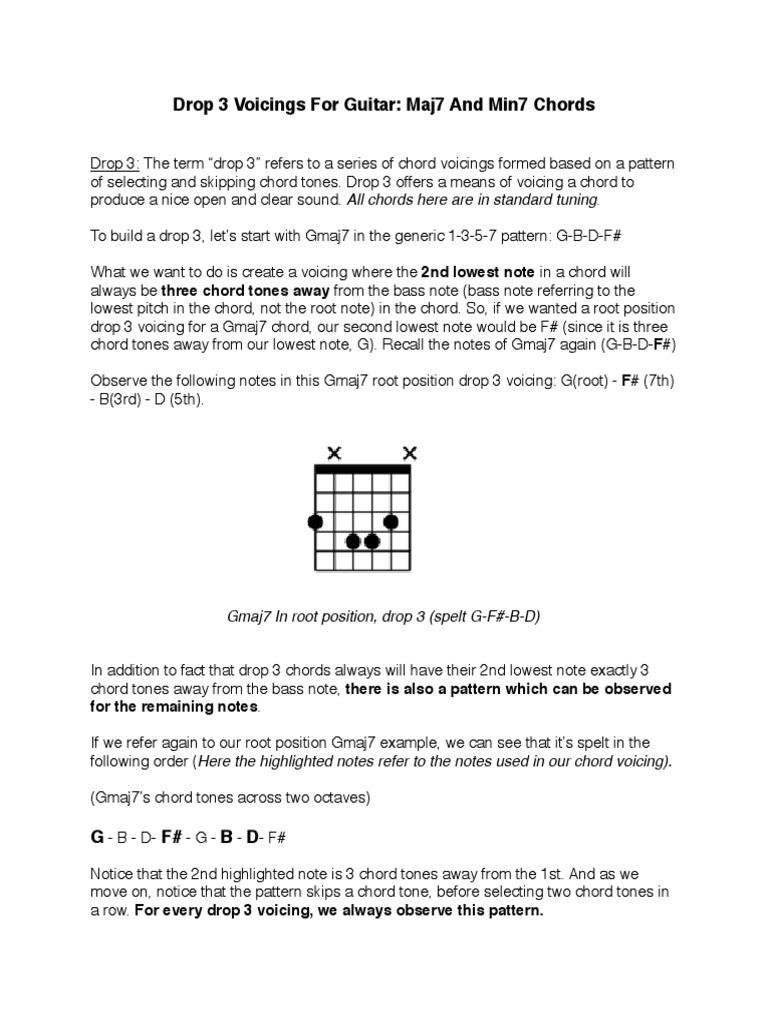 Drop 3 Voicings What Are They and How To Use Trevor Wong PDF