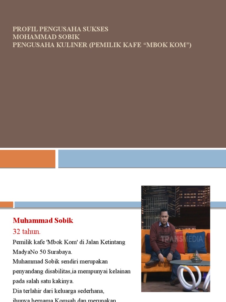 Profil Pengusaha Sukses Pdf