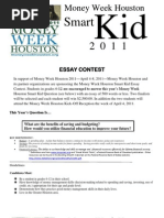 Download Money Week Houston 2011-Smart Kids Essay Contest1 by Denise Shanklin SN49868411 doc pdf