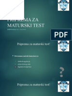 Priprema Za Maturski Test