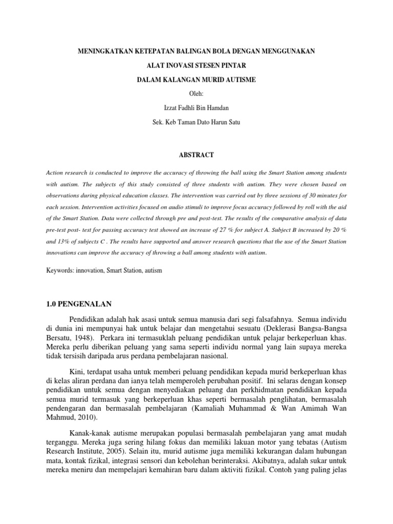 Abstak Artikel Kajian Pjk Ipgm Pdf