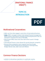 International Finance Mba (FT) : Topic 01