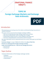 Topic 04 Foreign Exchange Markets