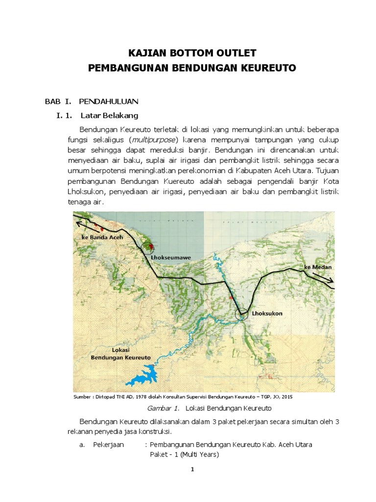 Kajian Saluran Bottom Outlet Bendungan | PDF