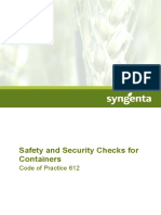 Safety and Security Checks For Containers: Code of Practice 612