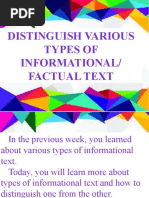 Types of Informational Texts for Grade 6 | PDF | Essays | Epistemology