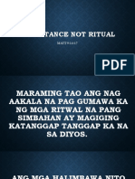 Repentance Not Rituals