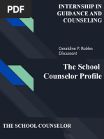 Internship in Guidance and Counseling: Geraldine P. Robles