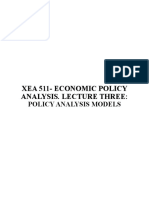 Lecture Three 24102020 Economic Policy Analysis. XXXXXVVVVVV