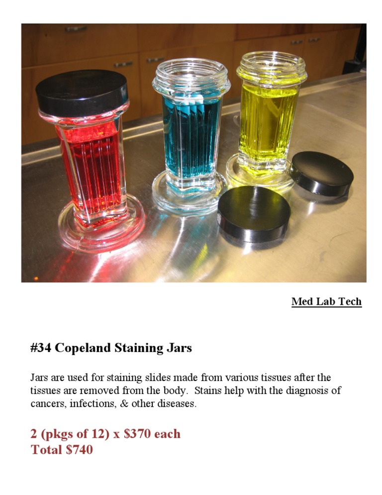 Copeland Staining Jars PDF