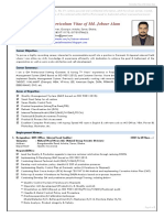 CV of MD Jobaer Alam