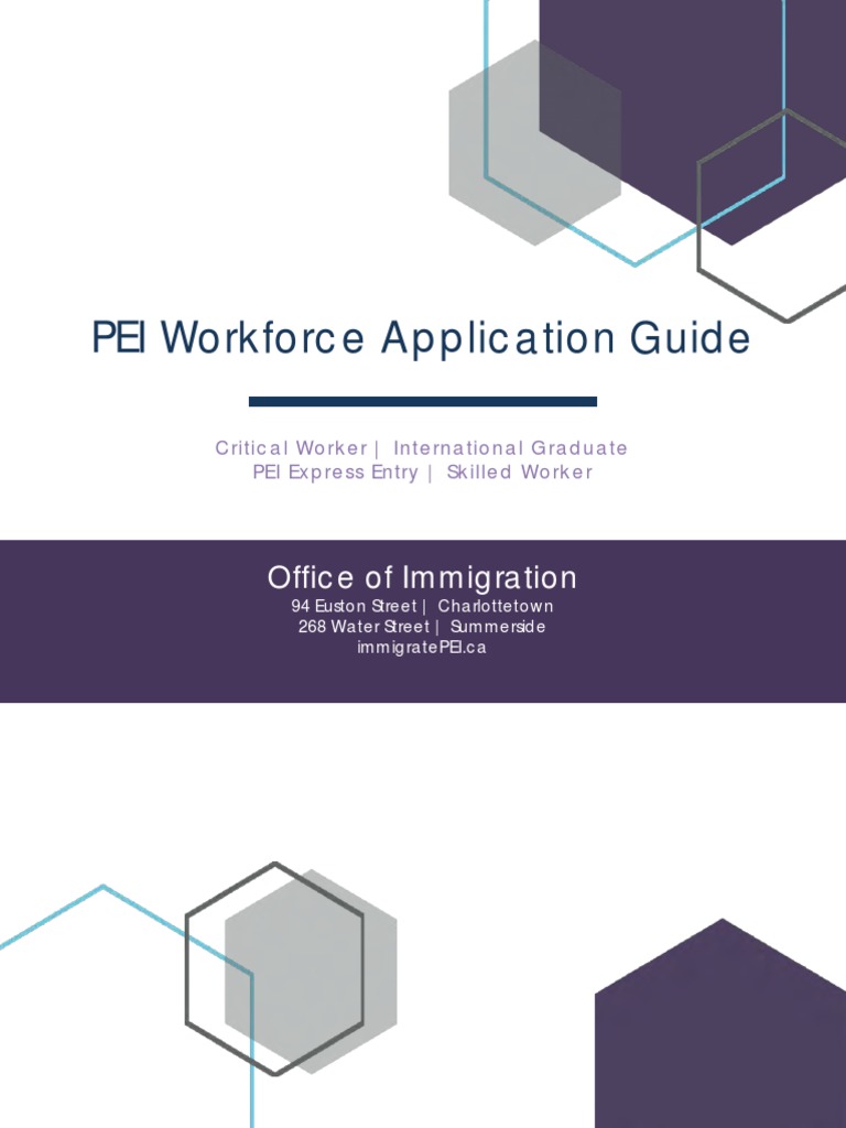 PEI Workforce Application Guide Office of Immigration PDF