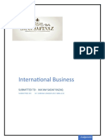 International Business: Submitted To: Ma'Am Sadaf Razaq