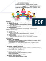 Guia Integrada de Matemáticas, Ciencias Naturales, Ética y Edu. Física - Semana Del 8 Al 19 de Marzo