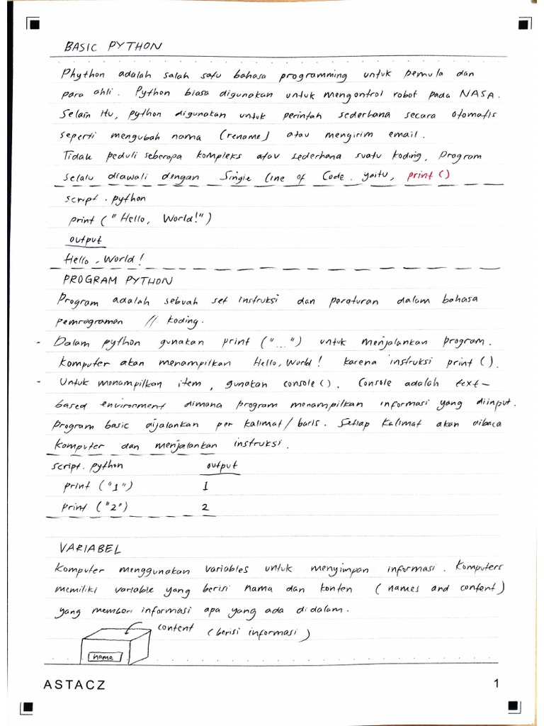 Basic Python - MA | PDF