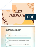 Strukur Teks Tanggapan