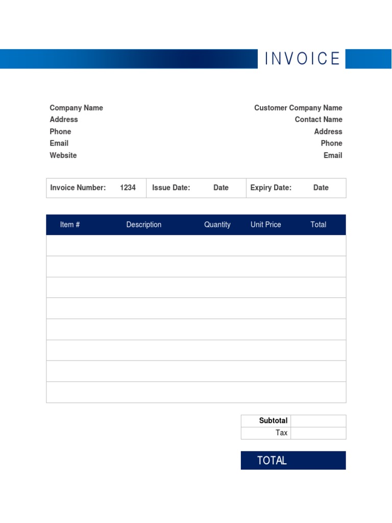Basic Invoice Template PDF | PDF