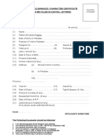 Police Clearance Certificate Application