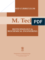 M.tech Biotechnology and Biochemical Engineering28.02.2018