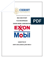 Bgs Case Study Prof Devaprasad Exxon Mobil Corporation: Submitted by DONY JOSE (1020311), 3RD MBA D