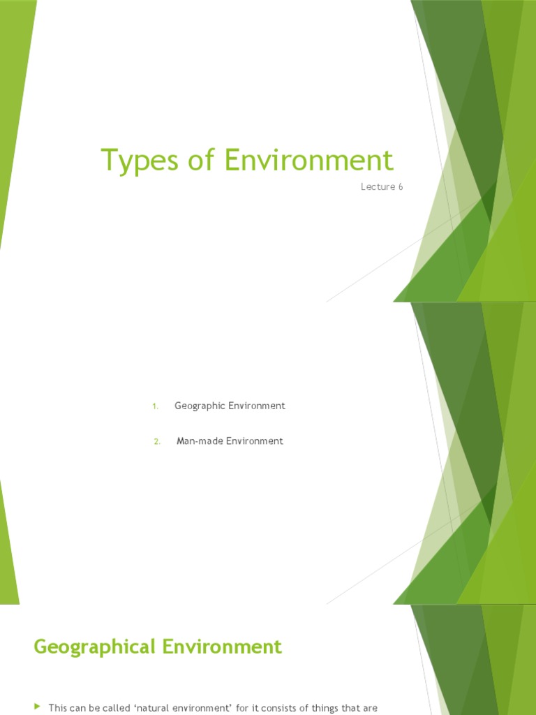 Types of Environments Explained | PDF | Grassland | Natural Environment