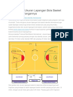 Gambar Dan Ukuran Lapangan Bola Basket Beserta Keterangannya