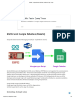ESP32, Google Tabellen (Sheets) Und Google Apps Script