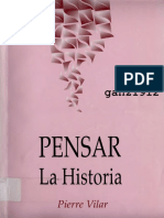 Pierre Vilar - Pensar La Historia