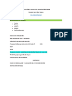 Evaluación de Proyectos de Inversión Publica