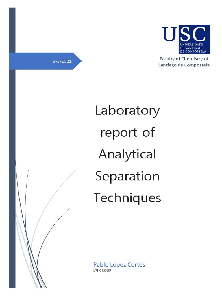 Analytical Separation Techniques Report Pablo López | PDF | Chemical ...