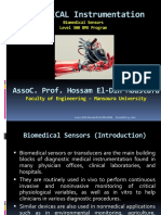 Biomedical Instrumentation: Assoc. Prof. Hossam El-Din Moustafa