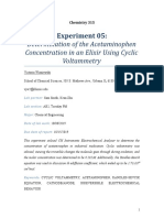 Determination of The Acetaminophen Concentration in An Elixir Using Cyclic Voltammetry