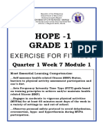 Hope - 1 Grade 11: Exercise For Fitness