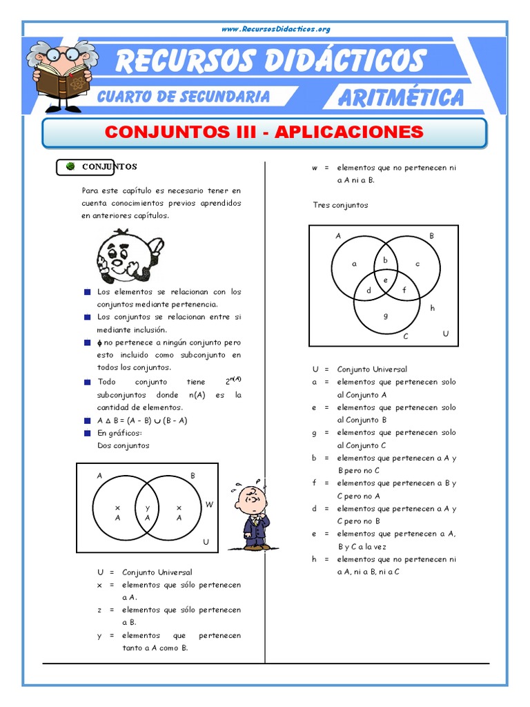 Problemas de Conjuntos para Cuarto de Secundaria | PDF | Conjunto ...