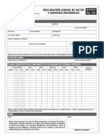 Declaración Jurada de Horarios Provincia de Santa Fe