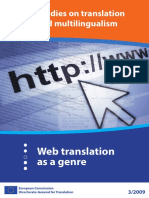 Studies On Translation and Multilingualism: Web Translation As A Genre