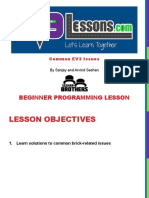 Beginner Programming Lesson: Common EV3 Issues