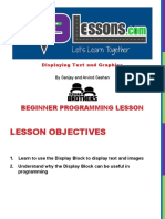 Beginner Programming Lesson: Displaying Text and Graphics