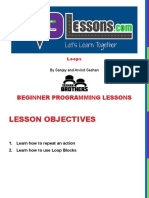 Beginner Programming Lessons: Loops