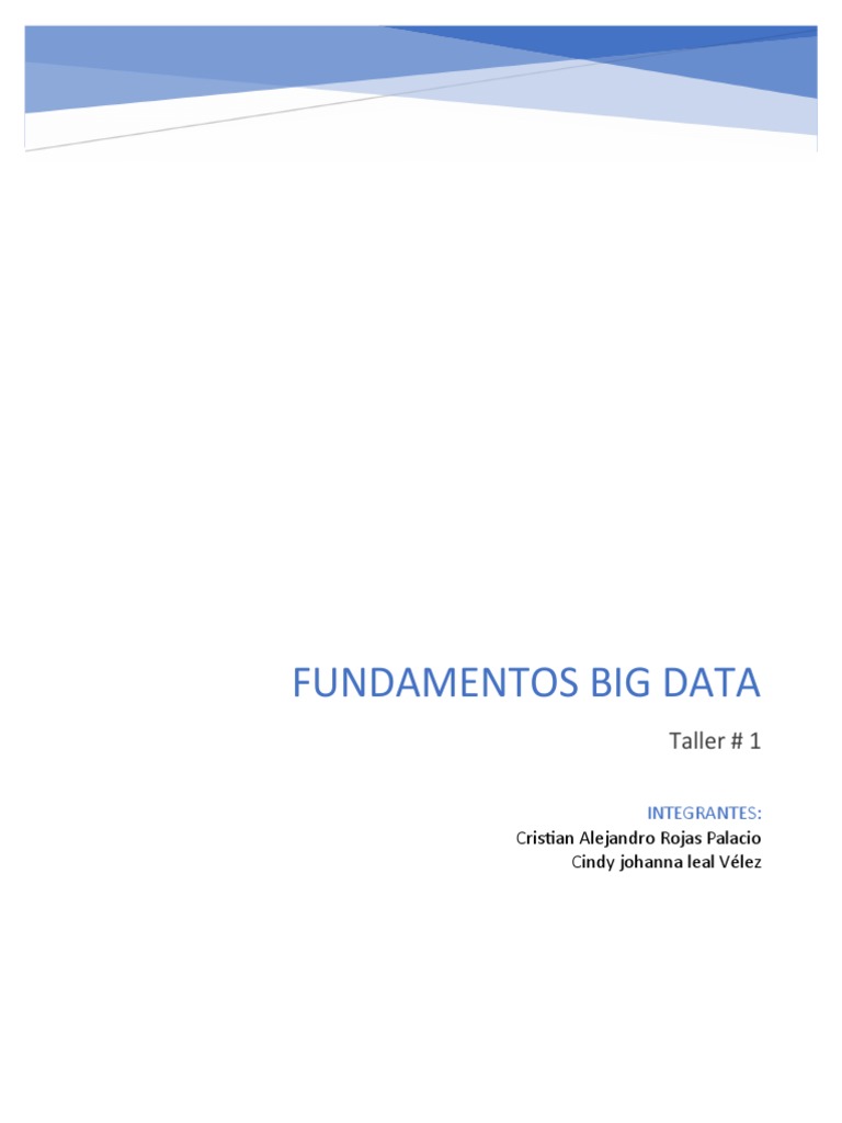 Fundamentos de Big Data y ETL | PDF | Almacén de datos | Big Data