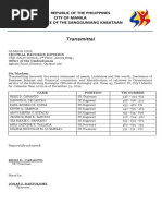 SK Transmittal Letter | PDF | Youth Organizations | Government