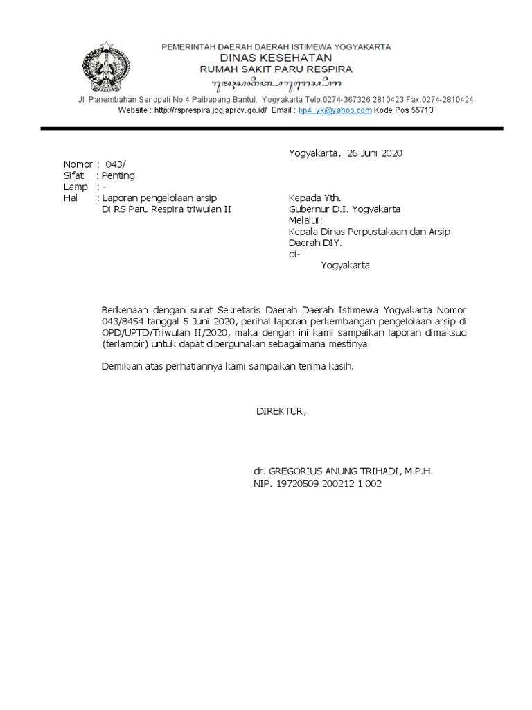 Laporan Arsip Triwulan Ii Pdf