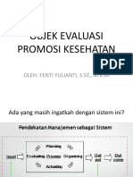 Objek Evaluasi Promosi Kesehatan